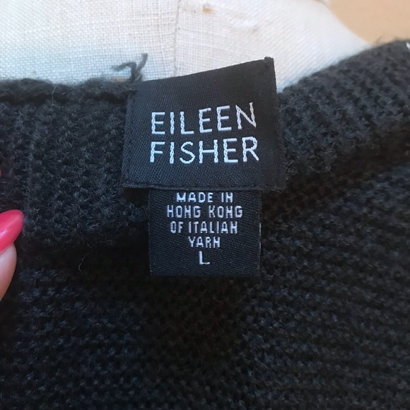 EILEEN FISHER Gray Sweater Large - Picture 3 of 8